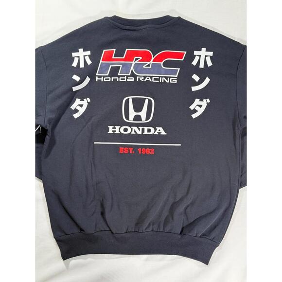 Honda Racing Team Black Pullover Crew Neck Sweatshirt M Men's/Unisex Race Car - Picture 2 of 9